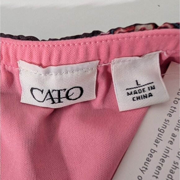 NEW Cato Bandana Print Maxi Skirt Womens Size Large Pink Boho Lined Pull On Long - Picture 5 of 10